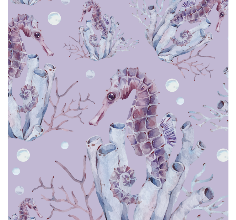 Estore de rolo infantil cavalo-marinho em aquarela - TenStickers