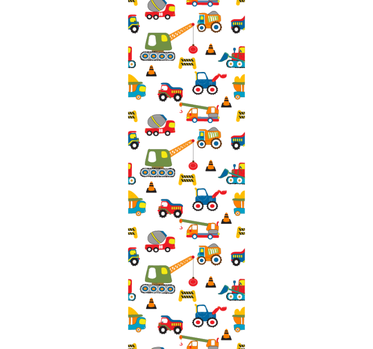 Estore de rolo infantil com design fofo de escavadeiras - TenStickers