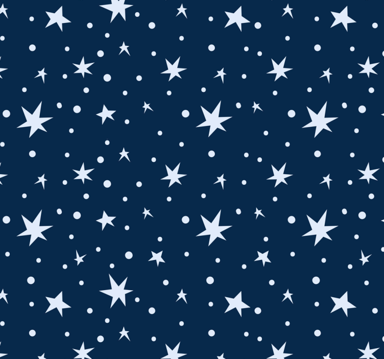 Estore de rolo infantil estrelas em fundo azul marinho - TenStickers