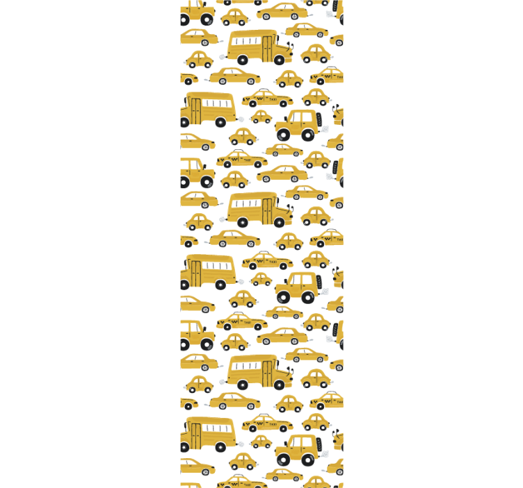 Estore de rolo infantil carro amarelo fofo - TenStickers