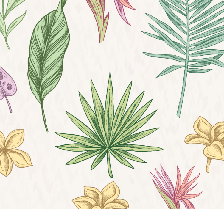 Estore de rolo infantil flores e palmeiras - TenStickers