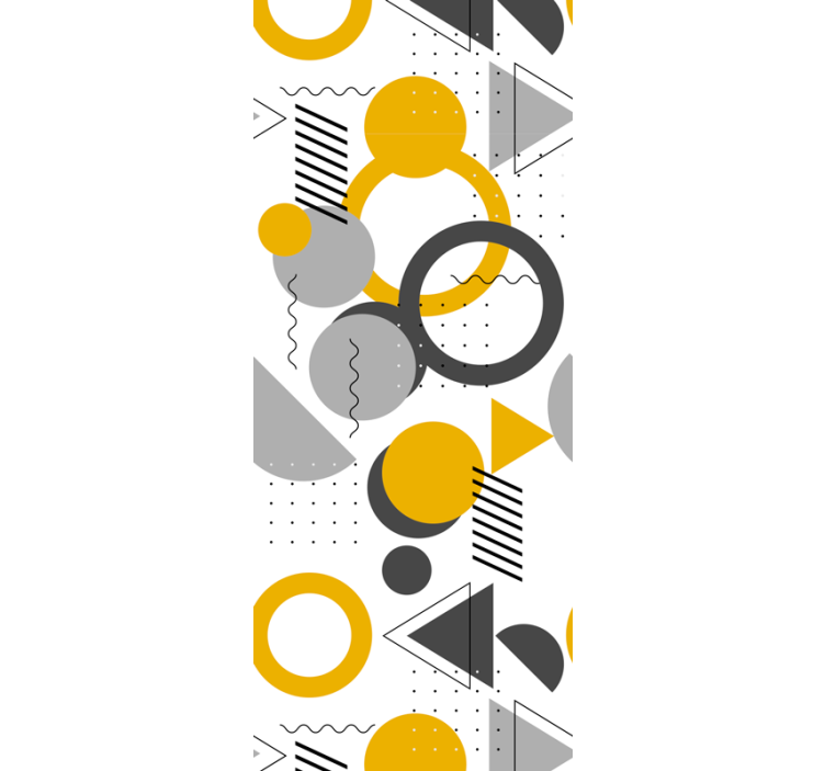 Estore de rolo empresa padrão geométrico retrô sem emendas - TenStickers