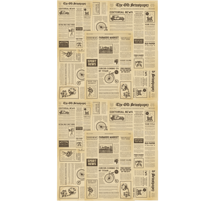Estore de rolo empresa jornal americano vintage - TenStickers
