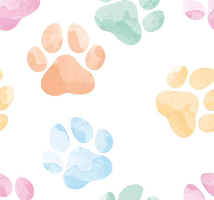 Estore de rolo empresa patas de pets em cores pastel - TenStickers