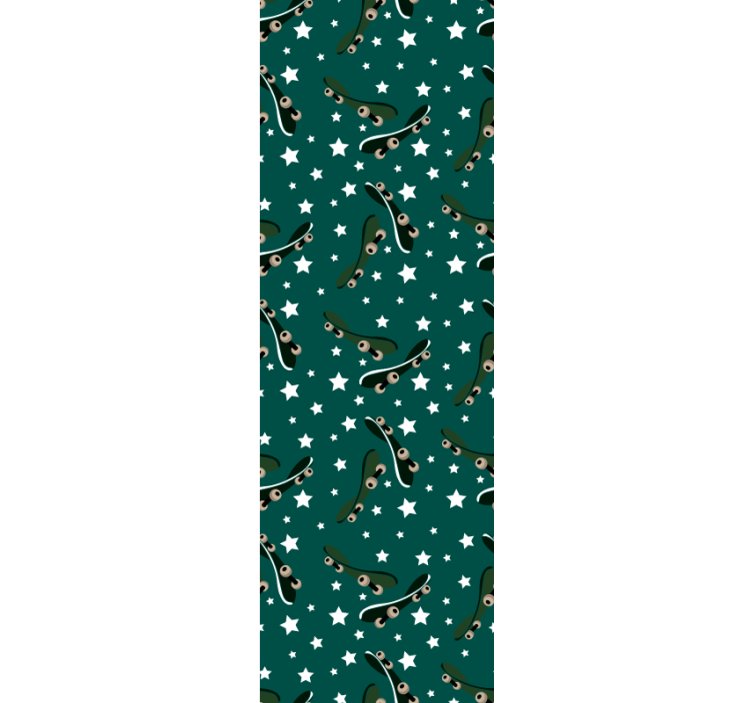 Estore de rolo juvenil skate e estrelas - TenStickers