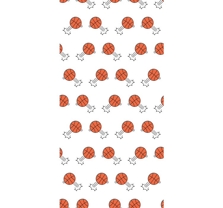 Estore de rolo juvenil fundo de bolas de basquete desenhadas - TenStickers