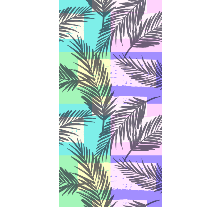 Estore de rolo juvenil palms em fundo quadrado tropical - TenStickers