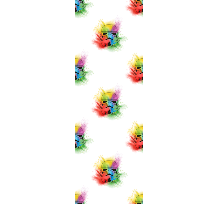 Estore de rolo juvenil padrão cabeças de trooper brancas - TenStickers