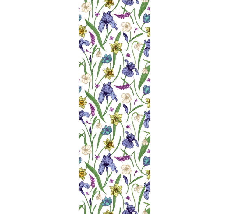 Estore de rolo juvenil com design floral - TenStickers