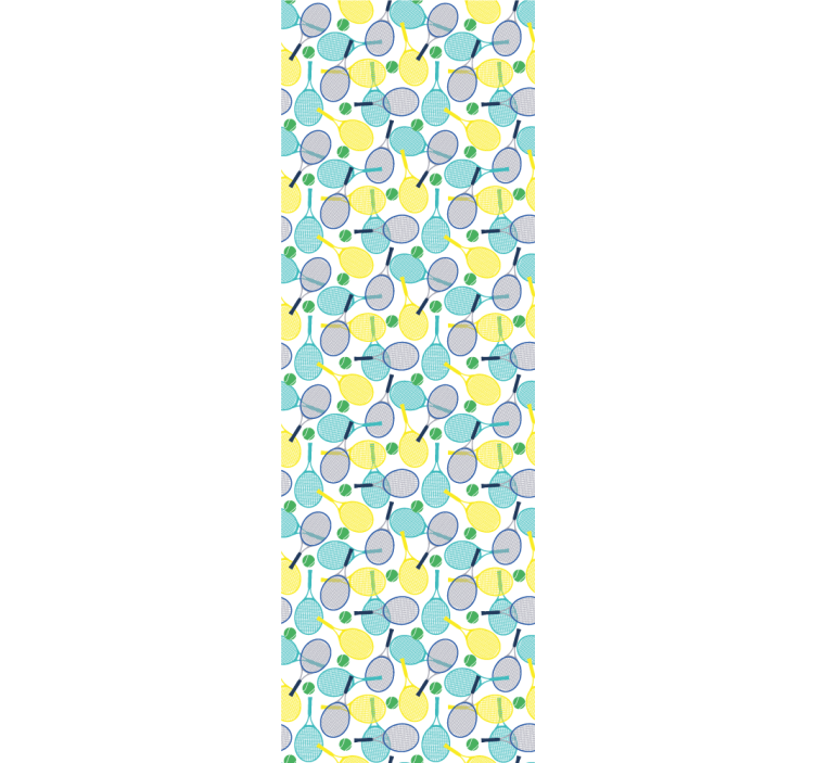 Estore de rolo juvenil com padrões de raquetes coloridas - TenStickers