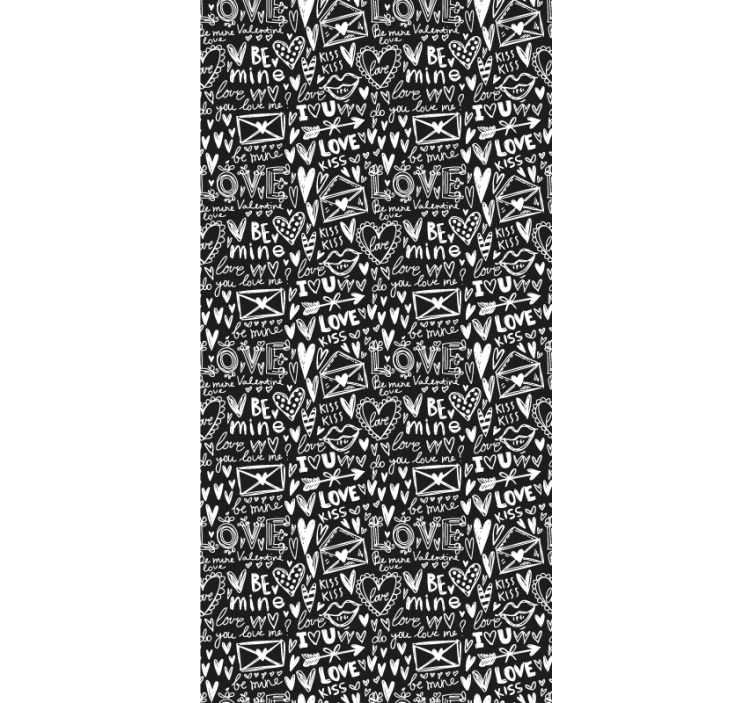 Estore de rolo juvenil grafite de coração amoroso - TenStickers