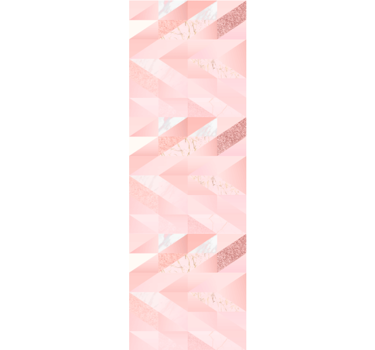 Estore de rolo juvenil fundo geométrico rosa feminino - TenStickers