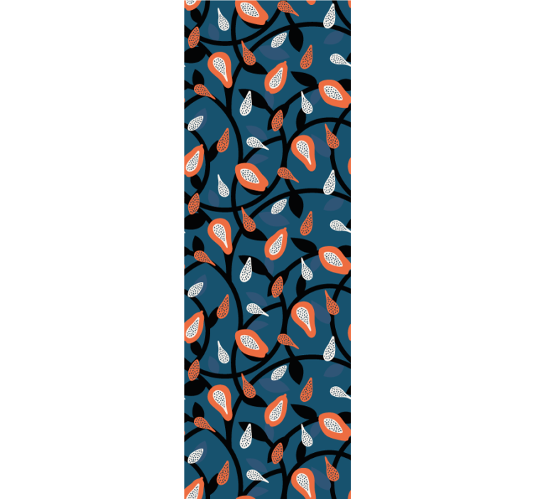 Estore de rolo juvenil papaya e plantas - TenStickers