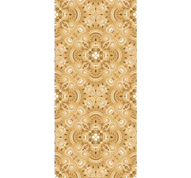 Estore de rolo juvenil padrão ornamental bege vintage - TenStickers