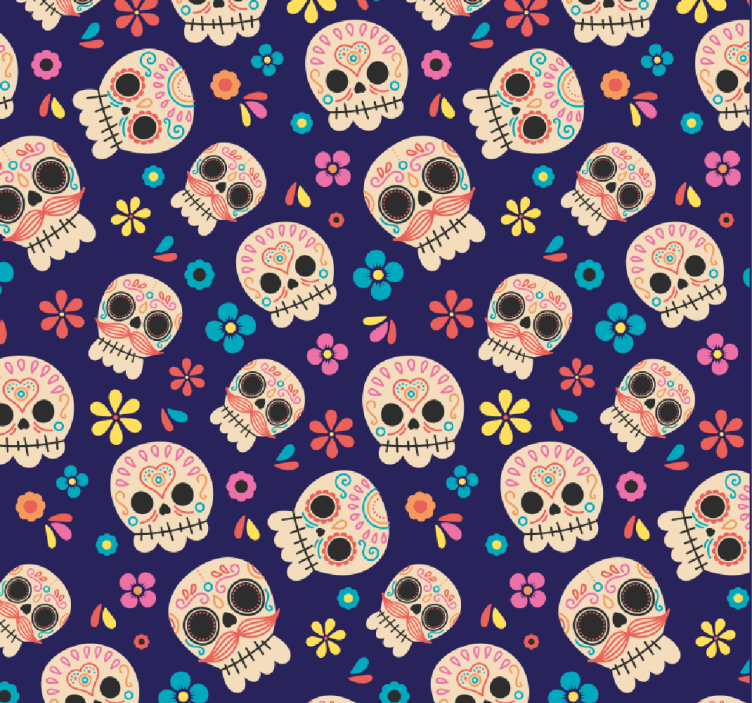 Estore de rolo juvenil caveiras mexicanas - TenStickers