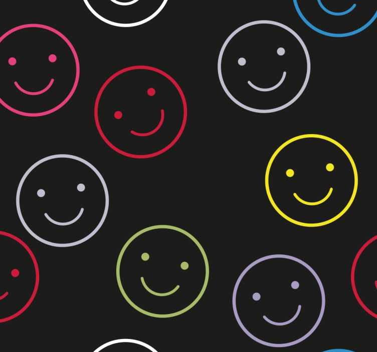 Estore de rolo juvenil com rostos sorridentes coloridos - TenStickers