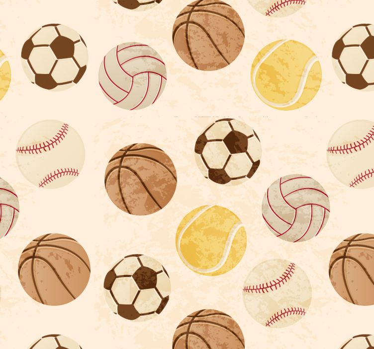 Estore de rolo juvenil padrão de bolas vintage - TenStickers