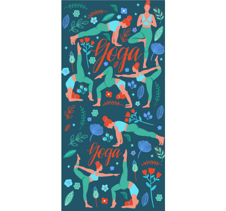 Estore de rolo juvenil mulher praticando yoga - TenStickers