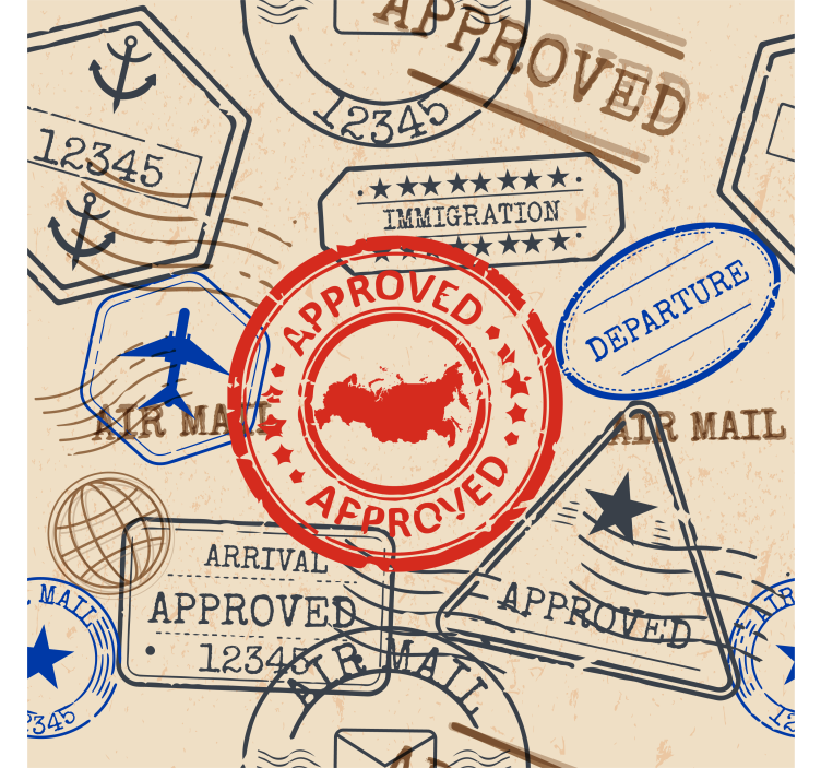 Estore de rolo juvenil selos de viagem - TenStickers