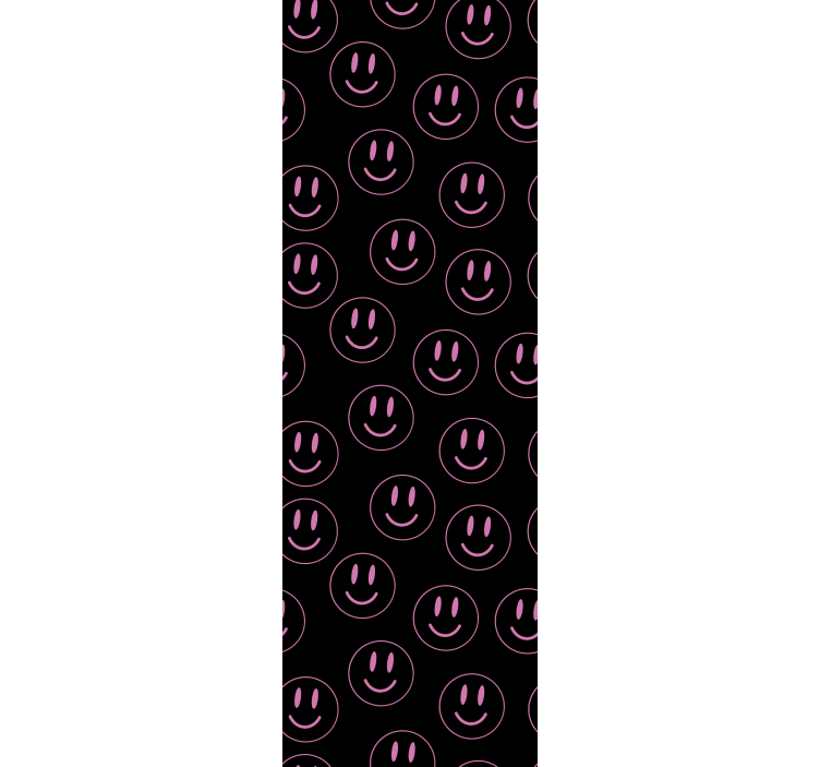 Estore de rolo juvenil rostos sorridentes brancos e roxos - TenStickers
