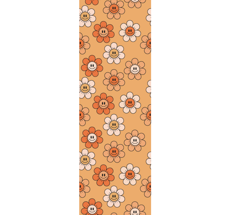 Estore de rolo juvenil rostos sorridentes laranja - TenStickers