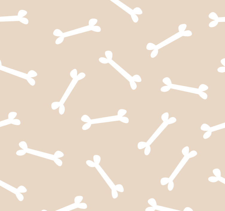 Estore de rolo juvenil ossinhos de cachorro em fundo bege - TenStickers