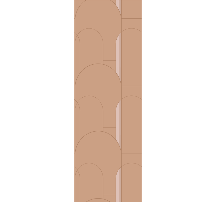 Estore de rolo modernos com padrões de arcos bege - TenStickers