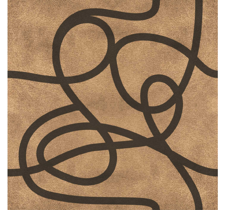 Estore de rolo modernos linhas marrons irregulares - TenStickers