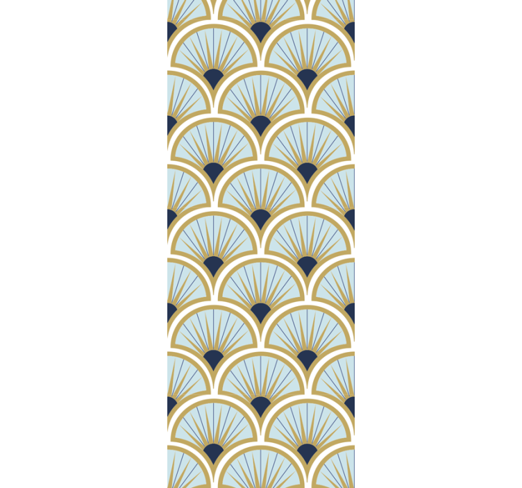 Estore de rolo modernos com padrões de leque elegantes - TenStickers