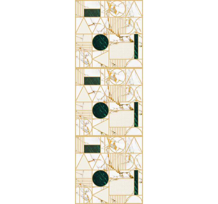 Estore de rolo modernos mármore branco geométrico - TenStickers