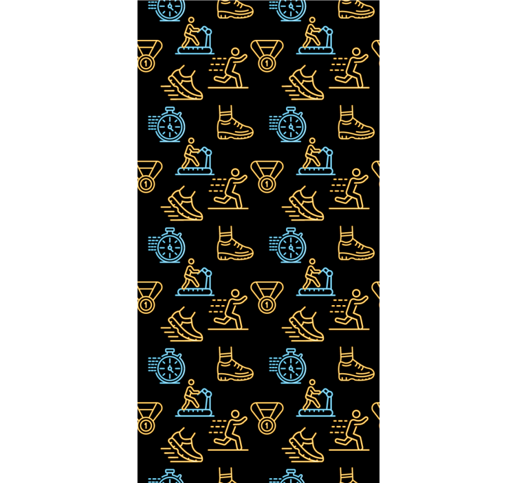 Estore de rolo modernos ícones vetoriais neon em preto - TenStickers