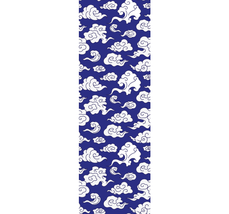 Estore de rolo modernos nuvens brancas em fundo azul - TenStickers