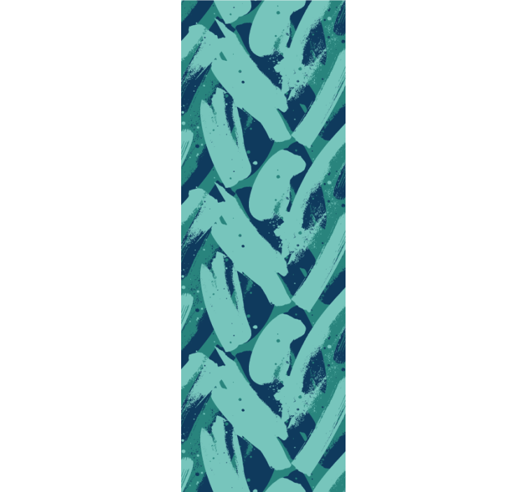 Estore de rolo modernos em pinceladas verde e azul - TenStickers