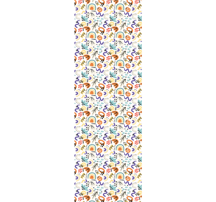 Estore de rolo modernos padrão abstrato orgânico plano - TenStickers