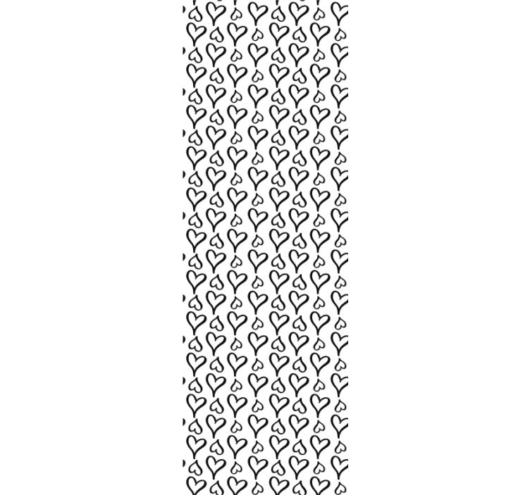 Estore de rolo modernos ícones de coração ilustrados pretos - TenStickers