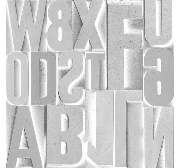 Estore de rolo cinzento letras cinzas 3d - TenStickers