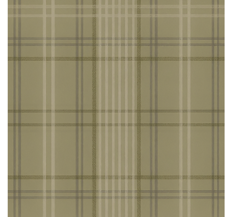 Estore de rolo bege com design cinza oliva dos anos 60 - TenStickers