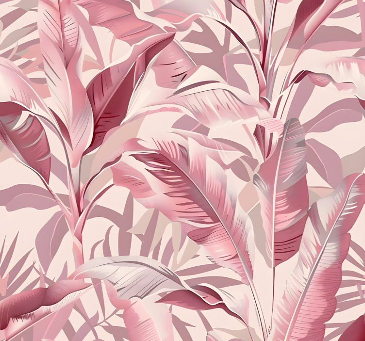 Estore de rolo rosa floresta tropical - TenStickers