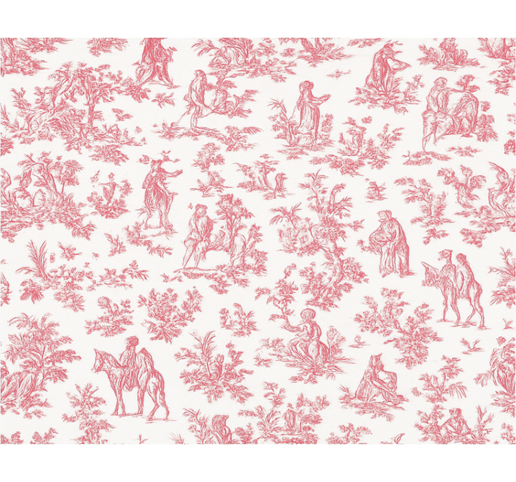 Estore de rolo rosa design vintage campestre rosa - TenStickers