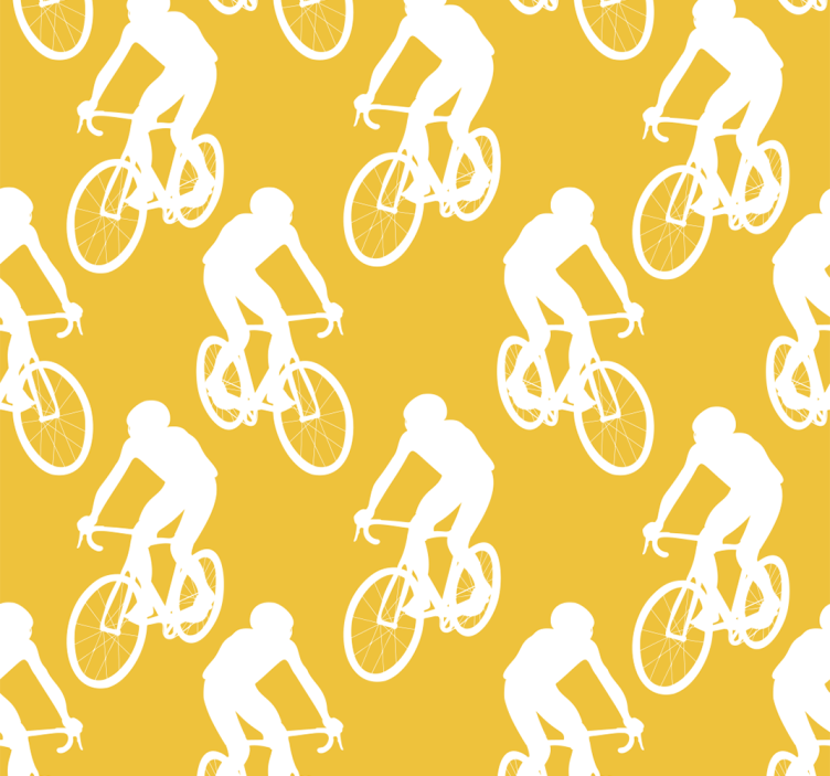 Estore de rolo amarelo para ciclistas - TenStickers