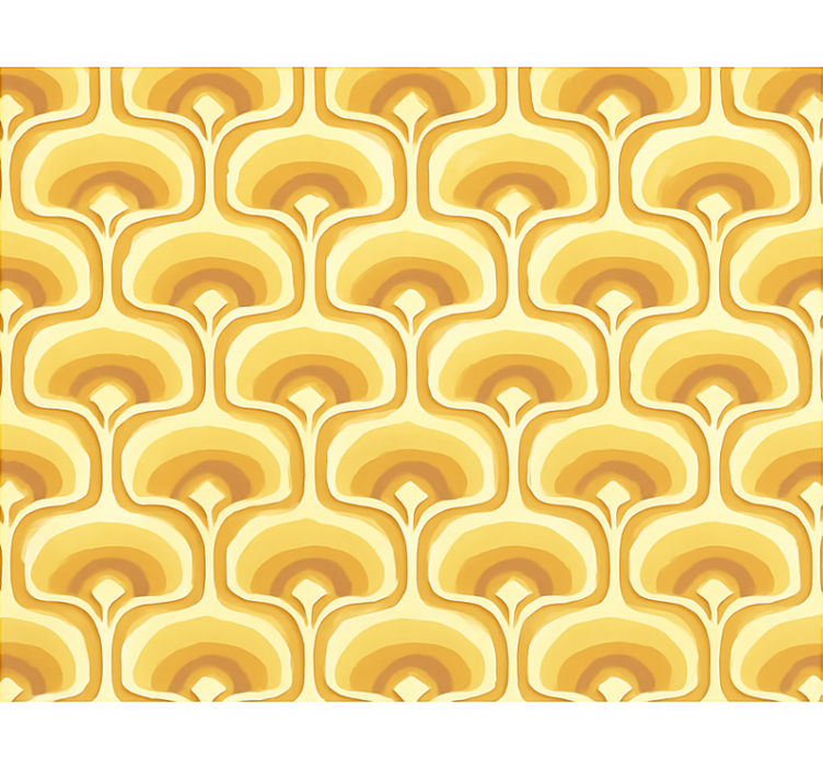 Estore de rolo amarelo padrão amarelo retro - TenStickers