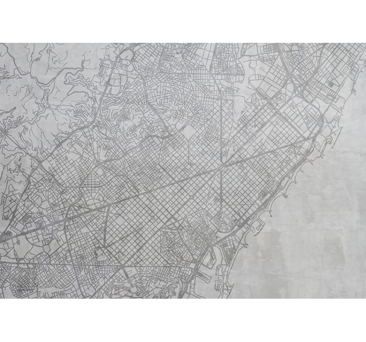 Estore de rolo para cozinha mapa da cidade de barcelona - TenStickers