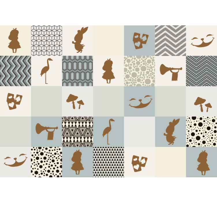 Estore de rolo para cozinha alice no país das maravilhas - TenStickers