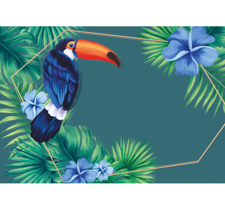 Estore de rolo para cozinha folhas tropicais de tucano - TenStickers