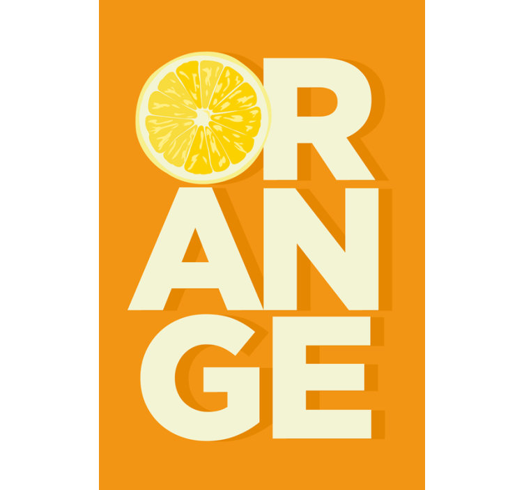 Estore de rolo para cozinha texto laranja fatiado - TenStickers