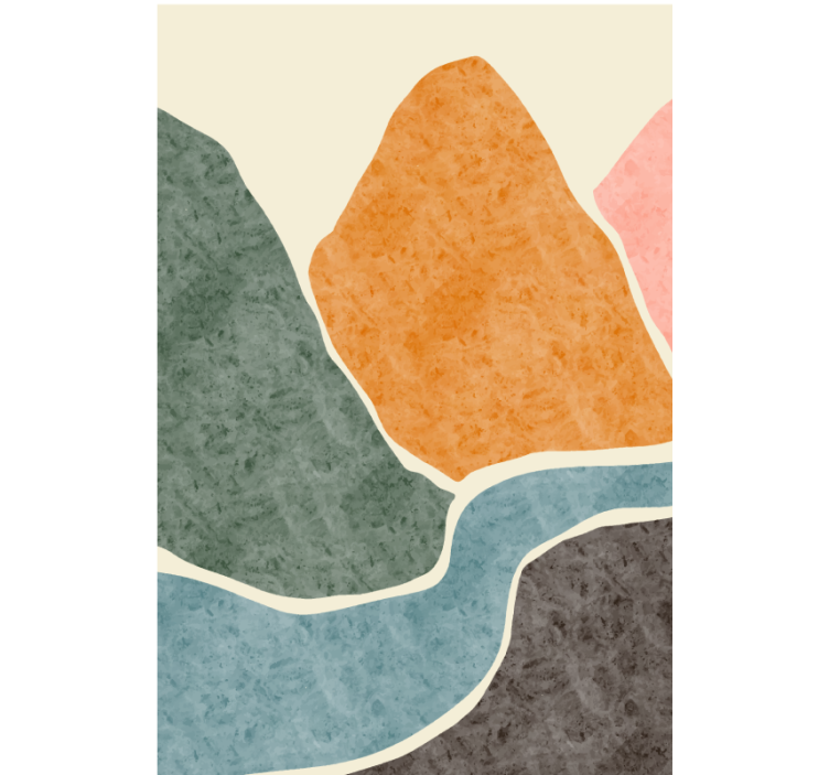 Estore de rolo para sala pintura moderna abstrata - TenStickers