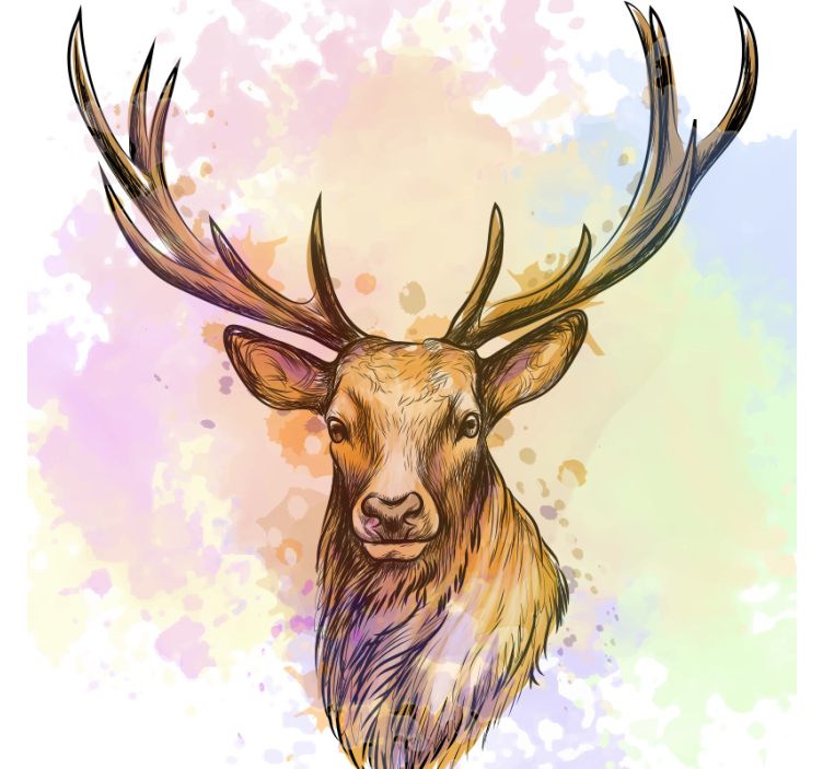 Estore de rolo para sala estampa de veado com tinta - TenStickers