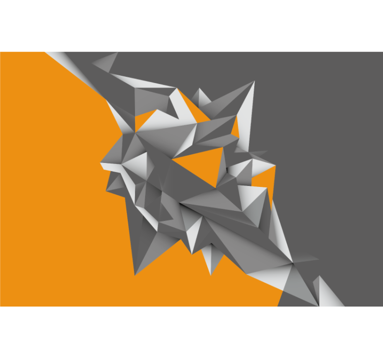 Estore de rolo para sala formas abstratas laranja e cinza - TenStickers