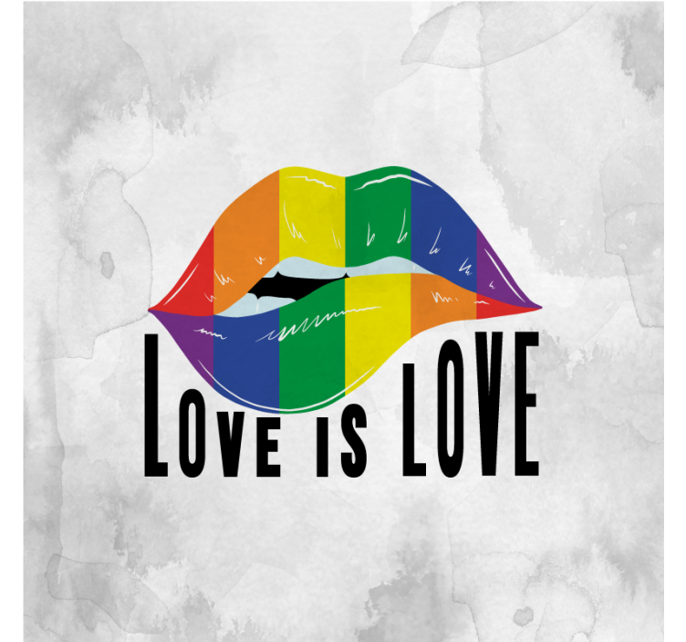 Estore de rolo para sala conceito lábios do orgulho - TenStickers