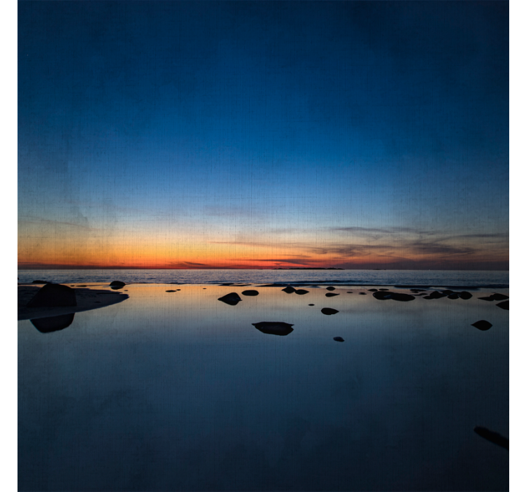 Estore de rolo para sala pôr do sol nórdico no mar - TenStickers